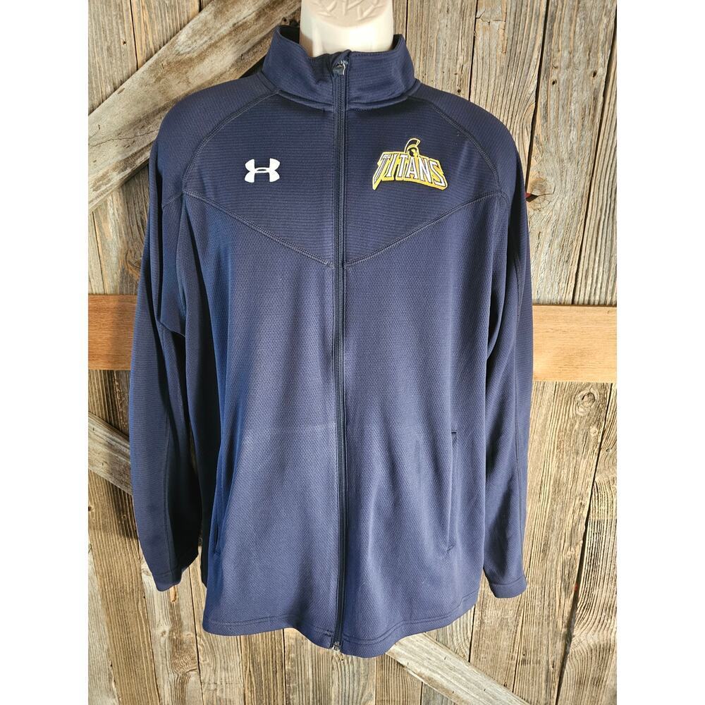 Under armour Tennessee Titans size large L full zip game day jacket Mens EUC